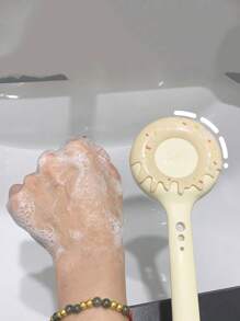 1 pieza Cepillo de espalda de mango largo, revitalizante masaje de barro, no necesita que nadie le frote la espalda con una toalla