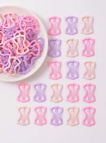 100 piezas/50 piezas/20 piezas/10 piezas/4 piezas Clips de pelo metálicos con estilo de niña linda, clips de pelo de colores clásicos de moda con efecto dopamina, adecuados para la vida diaria, flequillo, moño, decoración de estilo, hermosos clips de pelo de regalo para niña, para todas las temporadas, color aleatorio.