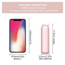 Mini ventilatore portatile ricaricabile USB 2 in 1, ventilatore pieghevole personale per uso interno, mini ventilatore tascabile per esterni elementi essenziali di viaggio