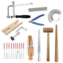 Multifunktionales Schmuckherstellungs-Set, DIY-Werkzeugsatz, Schmuckherstellungs-Werkzeugsatz, handgefertigtes Werkzeug, professioneller Sägesatz mit Feile, Zange mit schräger Mündung, Holzklemme, Hammer, Ring, Maßstab