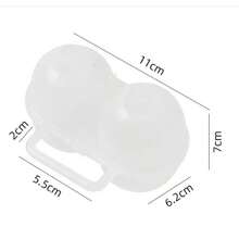 1pc/5pcs New Creative Design Portable Outdoor Anti-Drop Egg Holder, Outdoor Camping Egg Storage & Protection Accessories - Transparent White - View 3