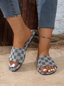 1 Pair Lime Green Flat Sandals, Casual Style, Strap Design, Suitable For Women Aged 18-60, Plaid & Sakura Pattern, Suitable For Vacation, Homewear, Outdoor, Office Wear, Fisherman Shoes, Halloween, Fabric Shoes, Large D Decor Buckle, Elegant Ladies Sandals, Holiday Essentials