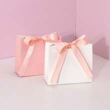 20pcs Mini Paper Bags, Size 11.5x4.5x10cm, Customized Letters & Text, White/Brown/Gold Mini Gift Boxes, Suitable For Packaging Small Gifts Like Chocolate, Candy, Soap, Essential Oil Soap, Handicrafts. Ideal For Festivals, Parties, Weddings, Anniversaries, Or Small Business Product Packaging.