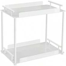 FLE Corner Bathroom Counter Organizer, Bathroom Organizer Countertop,Countertop Storage Shelf For Bath