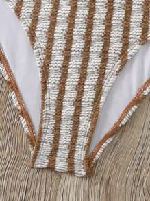 Nuevo traje de baño de una pieza con un solo hombro, tela especial y accesorio circular, elegante y conservador, para fiestas de playa y piscina para mujeres