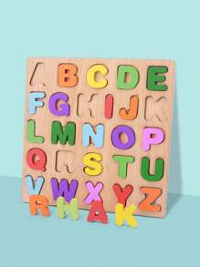 1/3pcs Wooden Digital Alphabet Geometric Building Blocks Hand Grab Board Toys Children's English Early Education Jigsaw Puzzle Toys Children's Digital Puzzle Building Blocks Early Childhood Education Wooden Matching Teaching Toys