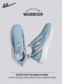 Warrior Fashionable Retro Men's Sports Shoes Spring And SummerLightweight Comfortable Breathable Running Shoes Modest Style Casual Yet Sleek Sneakers Applicable Throughout The Year Wear-Resisting All-Day Wear Training Sneakers Soft Sole - Blue - View 4