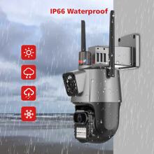 BOSSNEY Outdoor Security Camera, 2K 4MP Dual-Lens WiFi Security Camera With Alarm, Wireless Security Camera With Night Vision And Audio For Home, Farm, Shop, Warehouse - US A Type Plug(110-127V) - View 9