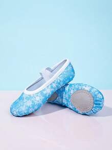 Kids' Indoor Exercise/Performance Shoes, Full Elastic Fabric Soft Sole, Comfortable Wear-Resistant Slip-On Ballet Dance Shoes