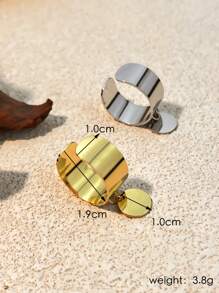 1pc Minimalist Fashionable Stainless Steel Ring, , Valentine's Day Gift Valentines