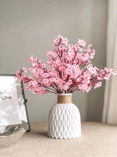 1 Pc / 2 Pcs Plastic Wavy Pattern Vase, Donut Vase For Flower Arrangement, DIY Flower Pot, Home Decoration, Happy Mother's Day Gift For Mom, Birthday Gift