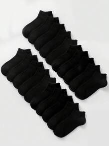 5/10/20 双女士夏季蕾丝边网眼短袜，黑白，可爱，甜美，时尚，舒适，柔软，休闲，百搭 - 彩色 - 查看 12