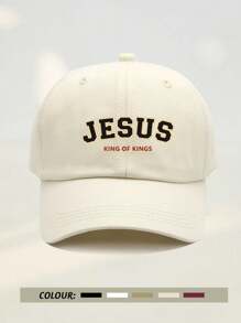 1pc Women's Adjustable Multi-Color Letter "JESUS" Printed Baseball Cap, Outdoor Sun Protection Hat, Casual Sports Cap, Dad Hat, Suitable For Outdoor, Commuting, Sports, Travel And Streetwear, Breathable And Fashionable - Multicolor - View 4
