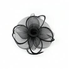 1pc Fascinators For Women Hats For Women Flower Fascinators For Women Church Kentucky Derby Hat Paper Clip Clip Style For Women And Girls - A - View 3