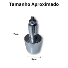 Pair Of Hollow Motorcycle Handlebar Weights PCX 150 Silver Chrome With Expandable Bushing - 鍍鉻銀色 - 空心車把 - 查看 9