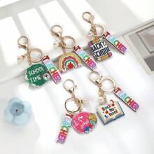 5pcs Back To School Key Chain, Teacher Gift, Keyring For Women & Men - Set 2 - View 12