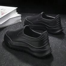 Zapatos impermeables, antideslizantes y antigrasa para chef hombre, con suela gruesa y duradera para trabajo - Negro - Ver 7