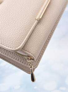 Nueva bolsa de mensajero, un bolso multifunción de gran capacidad con cremallera de doble capa, cartera para teléfono móvil, moda sencilla y deliciosa, imagen suave, tiempo libre, citas, para mujeres, cartera, cartera, cartera