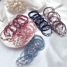 10pcs Faux Pearl Decor Hair Tie Elegant - Multicolor - View 3