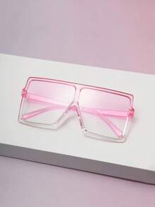 1 pieza cuadradas degradadas, montura de gafas de moda adecuada para uso diario, fiestas, festivales de música y viajes a la playa