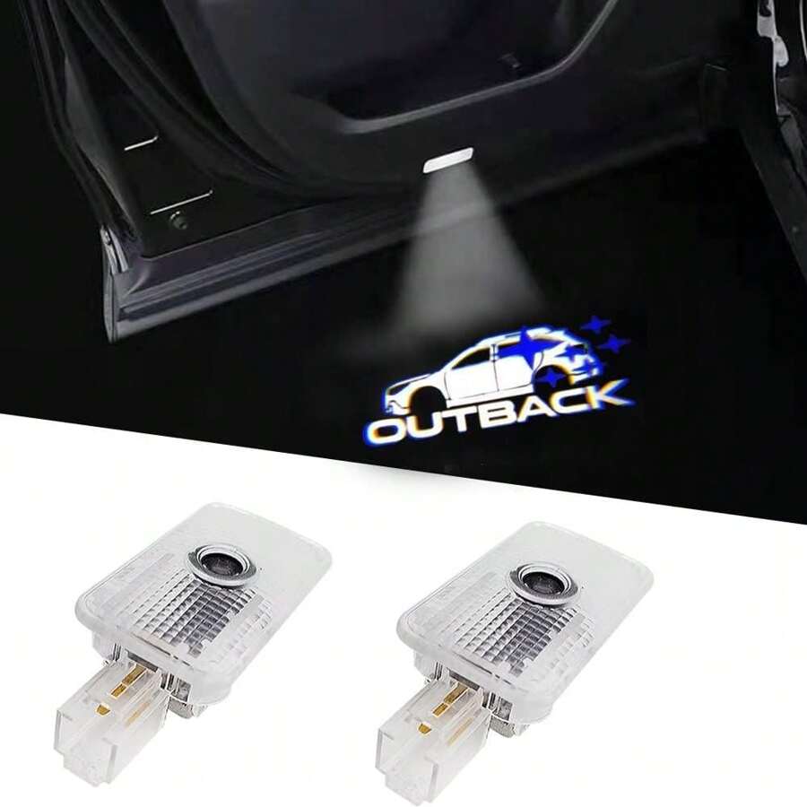 LED Car Door Logo Lights Courtesy Projector Laser Welcome Light Puddle Lamp 2 Pcs Compatible With Forester Outback Legacy Ascen