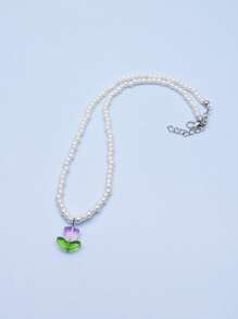 1Piece Delicate Flower Pendant Pearl Necklace - Flowers - View 13