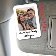 1pc Personalized Photo Acrylic Car Visor Clip, Customized Photo Car Sun Visor Clip, Personalized Drive Sun Visor With Picture, Custom Photo Couples, Custom Family Photo, Customized Car Decoration, Customized Car Makeup Mirror Decoration, Multi-Functional, Colorful, Modern, Custom, Personalized, Unique, Ideal Gifts For Him, For Anniversaries, For Valentine's Day, For Mother's Day, For Birthdays, For Father's Day, For Graduation, For Weddings, For Housewarming, Home Decor, Home Decor,Home Refresh,Warm Ambience,Home & Living,Customized Crafts,Christmas Gift Supplies