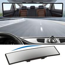 1PC Car HD Rearview Mirror, 300mm Wide-Angle Rearview Mirror, Anti-Glare Convex Mirror, Rearview Mirror Accessory,Auto Accessory, Reverse Assist For Safe Reversing, Minimizes Blind Spots - Various - View 2