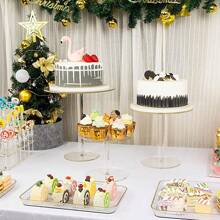 Transparent Acrylic Round Cake Stand, Transparent Cupcake Stand, Dessert Cupcake, Pastry Candy Display Rack, Suitable For Dessert Table, Birthday Party, Wedding Event - Transparent - View 5