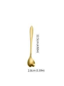 Conjunto de 5 piezas de cucharas de café de lujo, cucharas de té con forma de corazón y cucharas para helado, perfectas para postres, la cocina y como regalo de Navidad