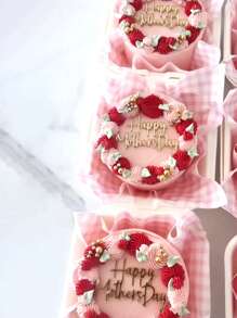 4Pcs Happy Mother's Day Acrylic Cake Topper - Shimmering Gold Cake Decorations, Reusable Laser-Engraved Decoration For Cakes, Dessert Tables & Mother's Day Celebrations.