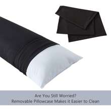 (1 Piece, White) Full Body Pillow - 20"X54", Side Sleeper Oversized Pillow, Sleep Specialized Oversized Bed Pillow - Soft Long Bed Pillow, Hugging Pillow Insert, Home Decor Pillow, Machine Washable (20"X54", 14"X36", 20"X30", 20"X26", 22"X22", 20"X20", 18"X18", 12"X20")