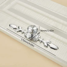 1 Pc Luxury Crystal Handles Zinc Alloy Single Hole Furniture Handle Cabinet Door Pulls Wardrobe Dresser Drawer Knobs Furniture Hardware