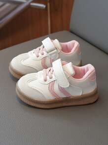 1 Pair Of Children's Casual Sports Shoes For Little Girls, Fashionable New 2025, Suitable For Campus Activities, Daily Travel, And Anti Slip And Wear-Resistant Boys' Sneakers - Pink - View 3