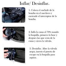 - Colchón Inflable para Auto Asiento Trasero - Colchón Inflable Camping, con Bomba de Inflado, 2 Almohadas Inflables y 1 Bloque de Seguridad Inflable, para Viajes Senderismo y Aire Libre - Beis - Ver 10