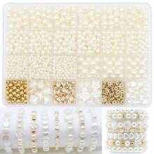 4/6/8/10mm Beads Bracelet Making Kit, DIY Jewelry Making Supplies For Women, For Handmade Necklaces, Bracelets, Pendants, Earrings, Crafts - Beige - View 8