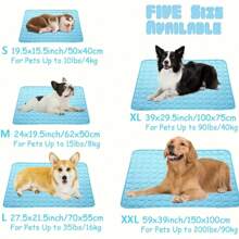 Tapete refrescante para animais de estimação de 40 a 150 cm - Conforto máximo para animais de estimação no verão, tapete para canil para cães, gatos e pequenos animais - Suprimentos essenciais para animais de estimação