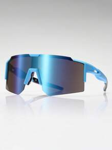 男女通用户外运动时尚眼镜，半框设计彩色镜片，适合户外运动、骑行、跑步、徒步旅行、日常时尚、夏季海滩度假街拍、户外、旅行