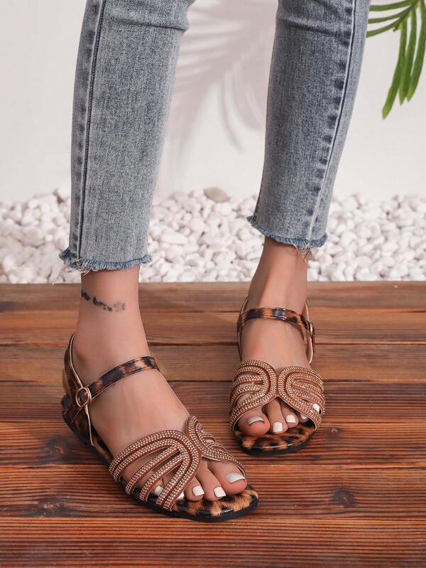 2 Pairs 2025 Spring Summer Plus Size Women Flat Sandals