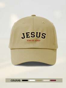 1pc Women's Adjustable Multi-Color Letter "JESUS" Printed Baseball Cap, Outdoor Sun Protection Hat, Casual Sports Cap, Dad Hat, Suitable For Outdoor, Commuting, Sports, Travel And Streetwear, Breathable And Fashionable - Multicolor - View 3