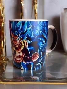 Taza Mágica con Sublimado de Dragon Ball 2 Personajes - Negro - Ver 2