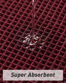 AMOAMI Upgraded Waffle Bath Mat, Super Absorbent Non Slip Bath Mats For Bathroom Floor, Machine Washable Bathroom Rugs With Tassels, Rubber Backed Bathroom Mats, Ultra Soft, 17" X 24", Brown