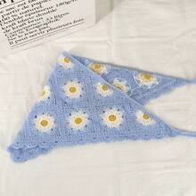 Blume Muster Boho Stil Kopftuch, geeignet für Urlaubsmode, Haaraccessoires Kopfband Herbst Winter Stirnbänder für Frauen Haarband