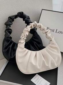 Cloud Bag Pleated PU Shoulder Bag For Women New Fashion - Random Color - View 2