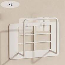 2 Stück moderner Gusseisen Wandhalterung ohne Bohrung. Box Halter, WLAN Regal, WLAN Wandhalterung für Set-Top Box, breite flache Plattform Kabelbox Halter, einfache Installation Mehrfachsteckdose und Modemhalterung, Routeraufbewahrungsbox, WLAN Halterung, Wandhalterung für Set-Top Box