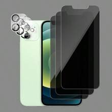 6er Set: 3 Stück Anti-Spähschutz gehärtetes Glas Displayschutz + 3 Stück 3D Kamera Linsenschutz, 1:1 Hochauflösende Klarheit, kratzfest, langanhaltend, geeignet für Apple iPhone X/XR/11/12/13/14/15/16/16Pro/16Plus/16Pro Max/16e Komplette Serie