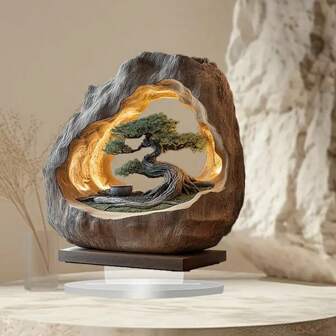 1 pezzo di opera d'arte in acrilico piatta e bidimensionale con l'albero della vita, accessorio da scrivania perfetto per la tua scrivania, veranda o qualsiasi stanza della tua casa. Ideale per ufficio, caffetteria, camera da letto e altro ancora. Un regalo assolutamente unico!