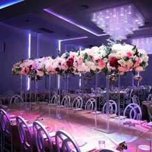 Vincidern 4 cái, Giá đỡ hoa trong suốt cho bàn, Bình hoa acrylic cao cho đồ trung tâm, Giá bình hoa hình học với pha lê đèn chùm, Đồ trang trí trung tâm cho đám cưới, bữa tiệc, sự kiện, Nhà cửa, Trang trí nội thất, Bình hoa, Đồ trung tâm, Trang trí bàn - Acrylic - Xem 5