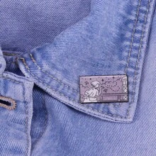 White Dragon Flash Brooch Beautiful Fantasy Badge - Silver - View 3