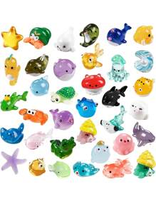 20pcs-Mini Ocean Resin Animals Tiny Sea Animals Figurines Marine Miniature Plastic Animals Aquarium Ornaments Decorations For DIY Fish Tank Potted Micro Fairy Garden Accessory(Random Color)Mini Resin Animals,Miniature Figures Tiny,Resin Figurines,Mini Fish,Tiny Resin Animals,Resin Animals,Animal Figure,Mini Resin Animals,Mini Animals,Summer Decorations,Table Decorations